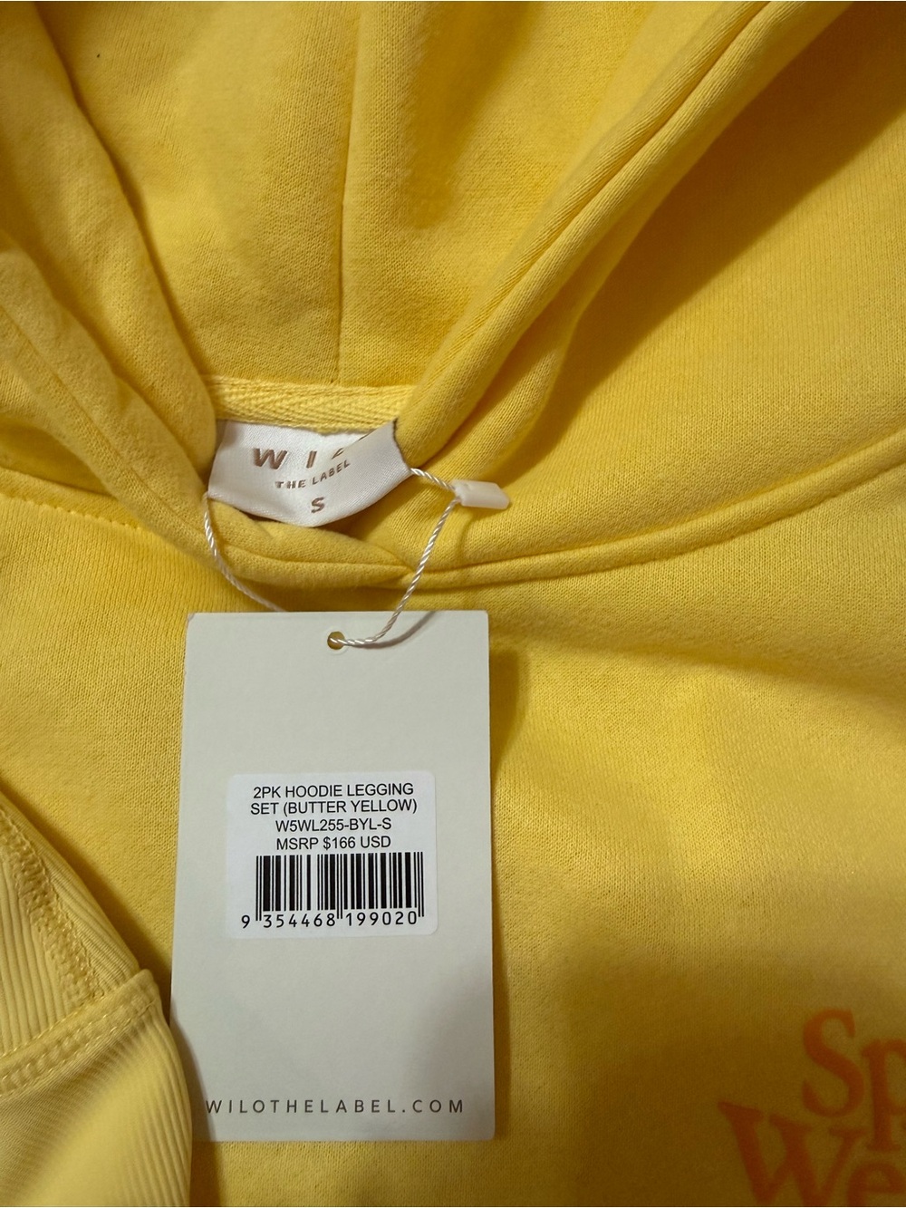 Wilo matching set Yellow 'Sports & Wellness Club' Pullover Hoodie - Picture 3 of 6